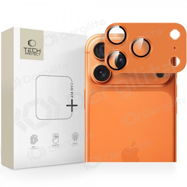 Apple iPhone 17 Pro Max kameros apsauga "Tech-Protect CamFull Fit+" (Cosmic Orange)