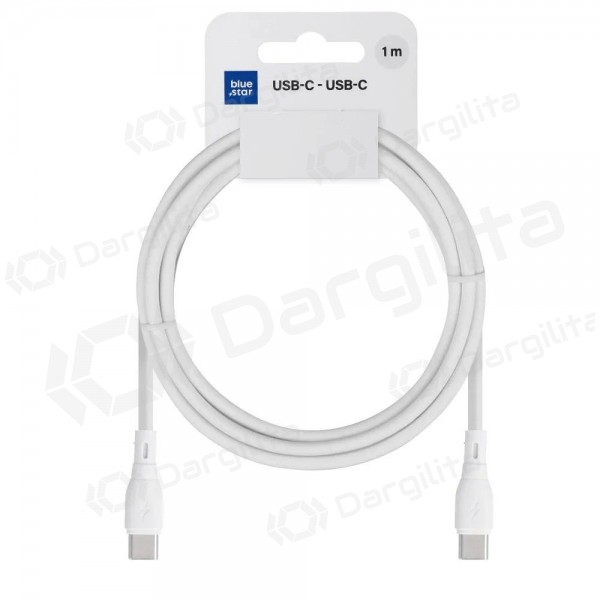 USB-C laidas Blue Star PJ73-13-3 USB-C į USB-C 1 m 60 W baltas