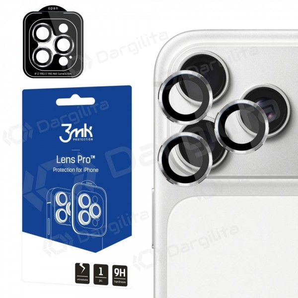 Apple iPhone 18 Pro, 18 Pro Max apsauginis stiklas kamerai "3MK Lens Pro" (sidabrinis)
