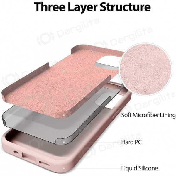 Apple iPhone 16e dėklas Mercury "Silicone Case" (rožinio smėlio)