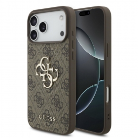 Apple iPhone 17 Pro Max dėklas "Guess PU 4G Metal Logo"