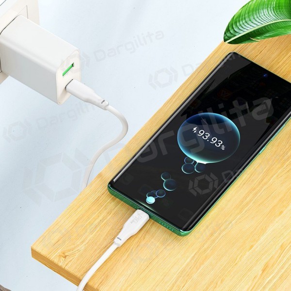 USB-C laidas Hoco X93 USB-C į USB-C 1 m 100 W baltas