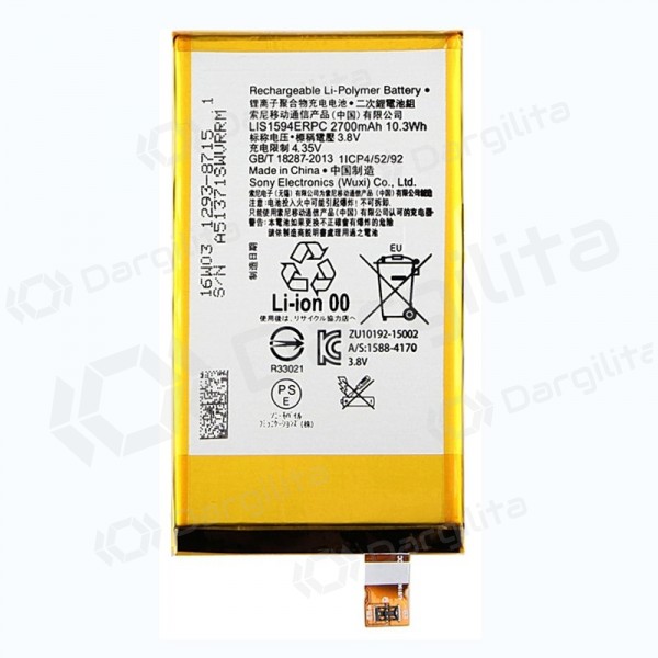 Sony Xperia Z5 Compact / XA Ultra / X Compact (LIS1594ERPC) baterija / akumuliatorius (2700mAh)