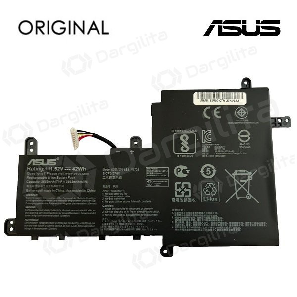 ASUS B31N1729, 3653mAh nešiojamo kompiuterio baterija - PREMIUM