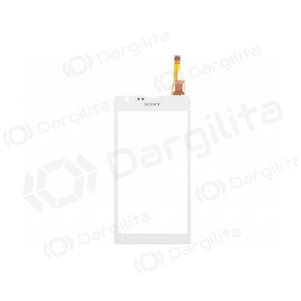 Sony M35h / C5302 / C5303 Xperia SP lietimui jautrus stikliukas (baltas) (aukšta kokybė)