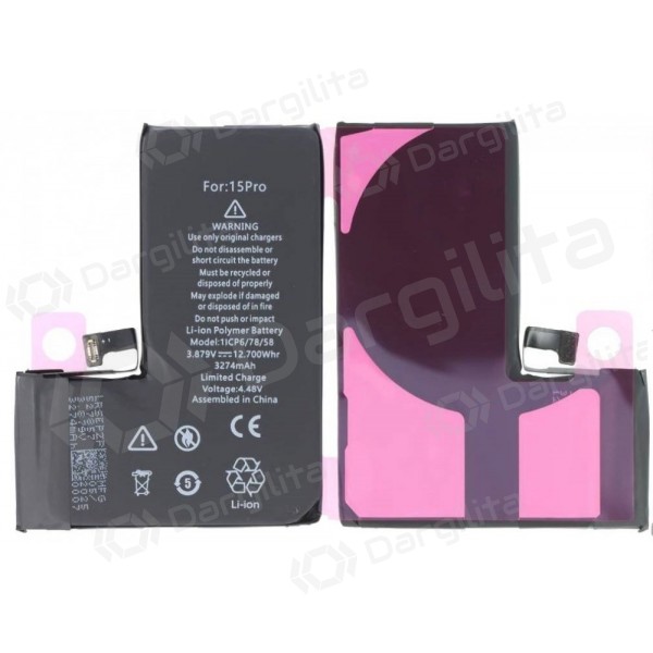 Apple iPhone 15 Pro baterija, akumuliatorius (Self-Diagnosable) (Premium)