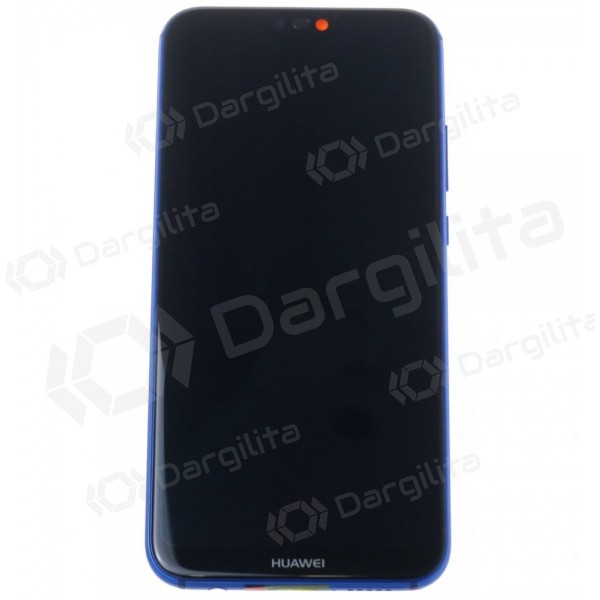 Huawei P20 Lite ekranas (mėlynas) (su rėmeliu ir baterija) (service pack) (originalus)