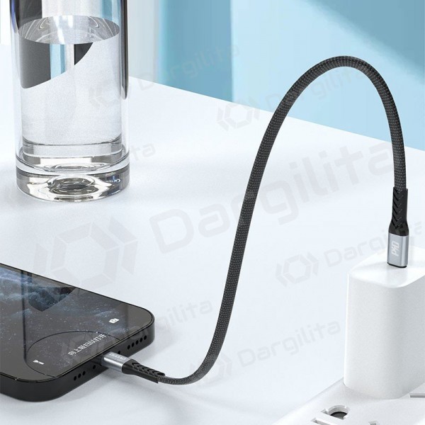 Lightning laidas Dudao L10P USB-C į Lightning 0.23 m 20 W juodas