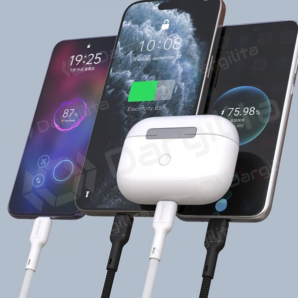 Lightning laidas Dudao L9X USB-C į Lightning 2 m 30 W baltas