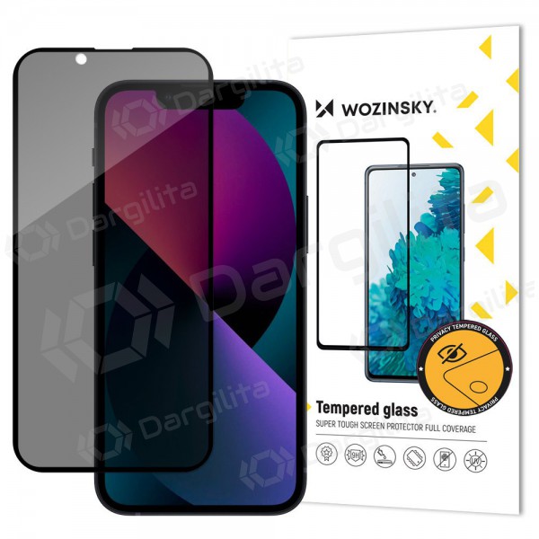 Apple iPhone 14 / iPhone 13 / iPhone 13 Pro apsauginis stiklas "Wozinsky Privacy 5D Full Glue" Apple iPhone 14 / iPhone 13 / iPhone 13 Pro apsauginis stiklas "Wozinsky Privacy 5D Full Glue"