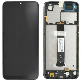 Xiaomi Redmi A2 / A2+ ekranas (juodas) (su rėmeliu) (originalus)