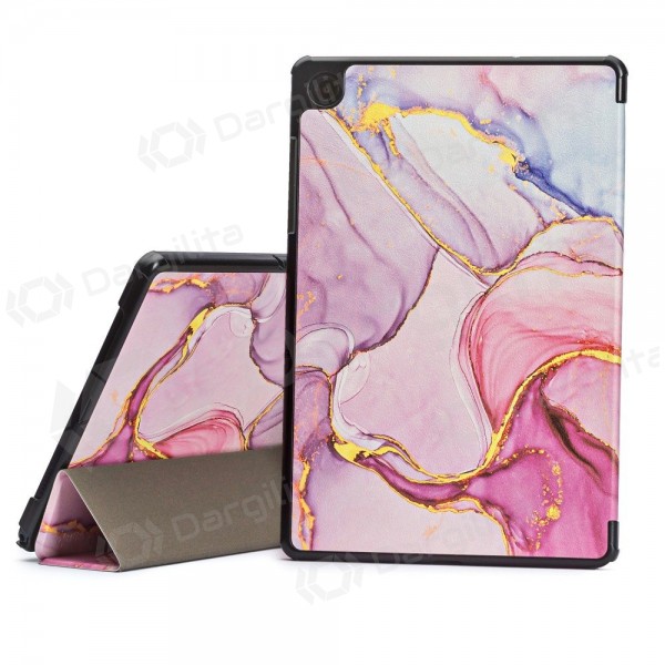 Samsung Galaxy Tab A9+, Tab A11+ dėklas "Smart Leather" (marble)