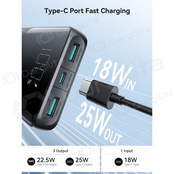 Išorinė baterija Power Bank Joyroom JR-PBF20 22.5W 10000mAh juoda