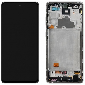 Samsung Galaxy A725 A72 4G / A726 5G 2021 ekranas (juodas) (su rėmeliu) (service pack) (originalus)