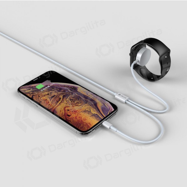 USB kabelis Devia Smart 2in1 Lightning+Apple Watch wireless įkroviklis