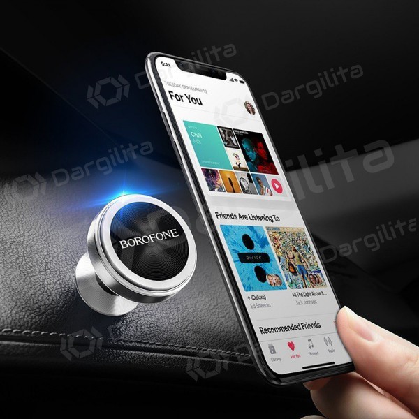 Automobilinis Universalus telefono laikiklis Borofone BH5 Platinum, mounted on the dashboard, magnetic Automobilinis Universalus telefono laikiklis Borofone BH5 Platinum, mounted on the dashboard, magnetic