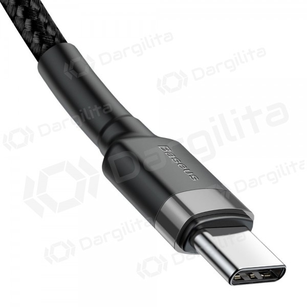 USB-C laidas Baseus Cafule USB-C į USB-C 2 m 60 W PD QC juodas