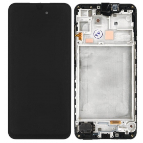 Samsung Galaxy A16 5G ekranas (juodas) (su rėmeliu) (originalus)