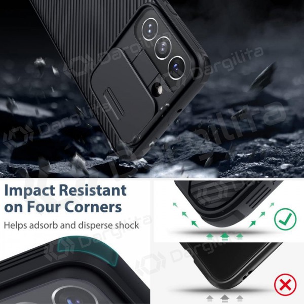 Samsung Galaxy S24 Ultra dėklas „Nillkin CamShield Pro“ (juodas)