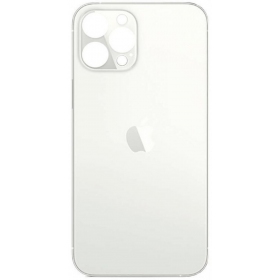 Apple iPhone 12 Pro Max galinis baterijos dangtelis (sidabrinis) (bigger hole for camera)