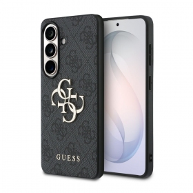 Samsung Galaxy S26 dėklas "Guess PU 4G Metal Logo" (pilkas)