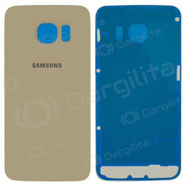 Samsung G925F Galaxy S6 Edge galinis baterijos dangtelis (Gold Platinum) (service pack) (originalus)