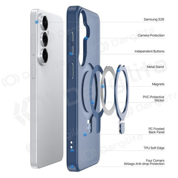 Samsung Galaxy S26 Ultra dėklas "Dux Ducis Yind MagSafe" (tamsiai mėlynas)