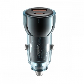 Automobilinis įkroviklis XO CC60 60 W USB-C + USB-A mėlynas