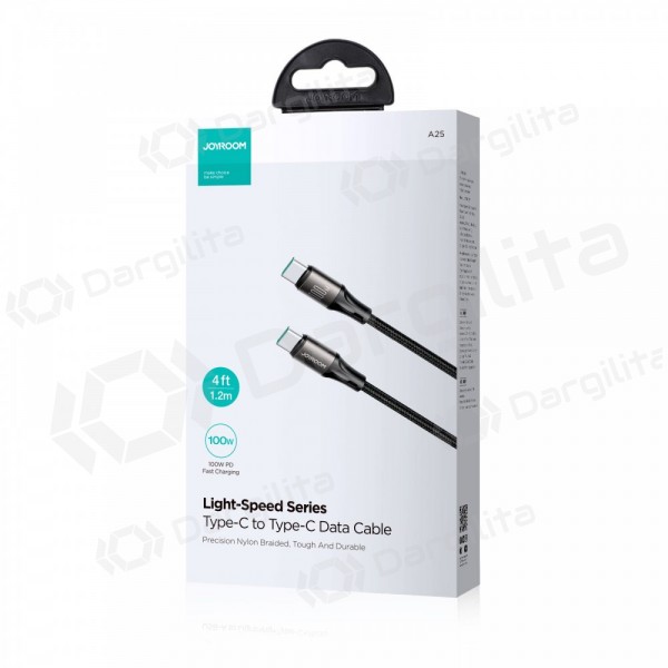 USB-C laidas Joyroom SA25-CC5 USB-C į USB-C 1.2 m 100 W juodas