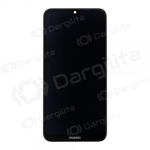 Huawei Y7 2019 ekranas (juodas) (su rėmeliu ir baterija) (service pack) (originalus)