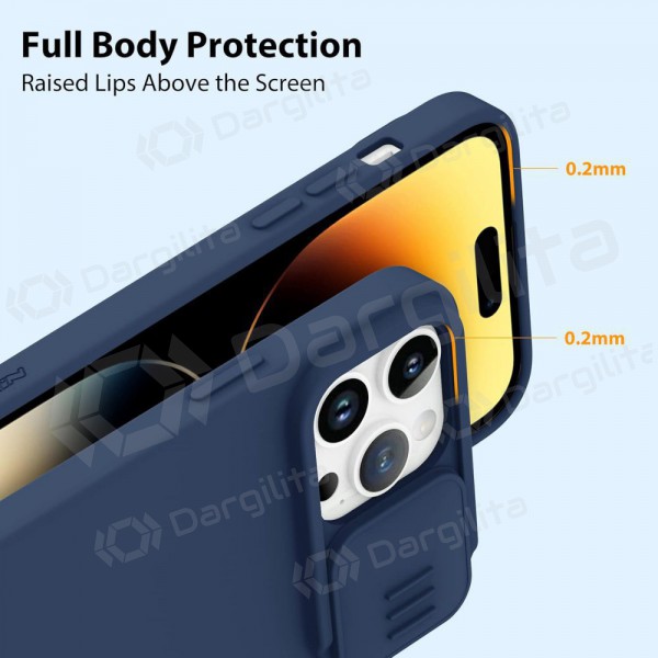 Apple iPhone 14 Plus dėklas „Nillkin Silicone“ (tamsiai mėlynas) Apple iPhone 14 Plus dėklas „Nillkin Silicone“ (tamsiai mėlynas)