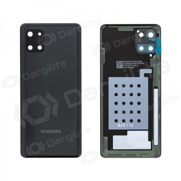 Samsung N770 Galaxy Note 10 Lite galinis baterijos dangtelis juodas (Aura Black) (naudotas grade C, originalus) Samsung N770 Galaxy Note 10 Lite galinis baterijos dangtelis juodas (Aura Black) (naudotas grade C, originalus)