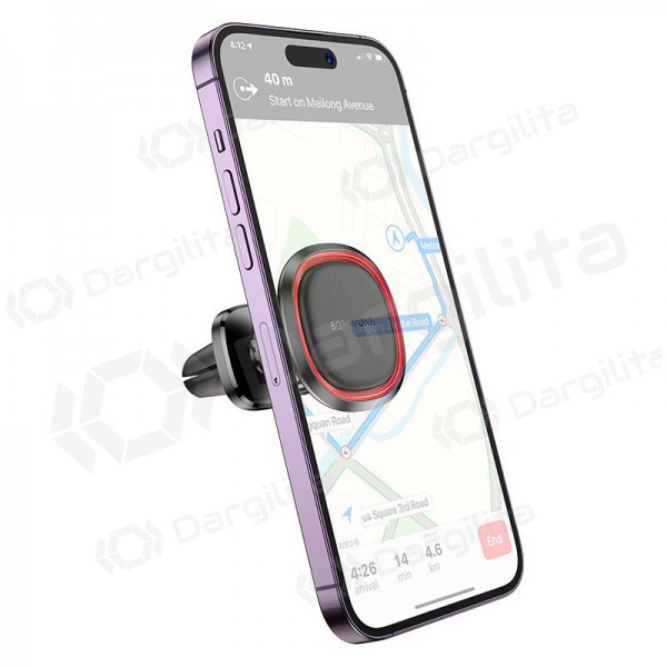 Automobilinis telefono laikiklis Borofone BH124 (air vent) juodas Automobilinis telefono laikiklis Borofone BH124 (air vent) juodas