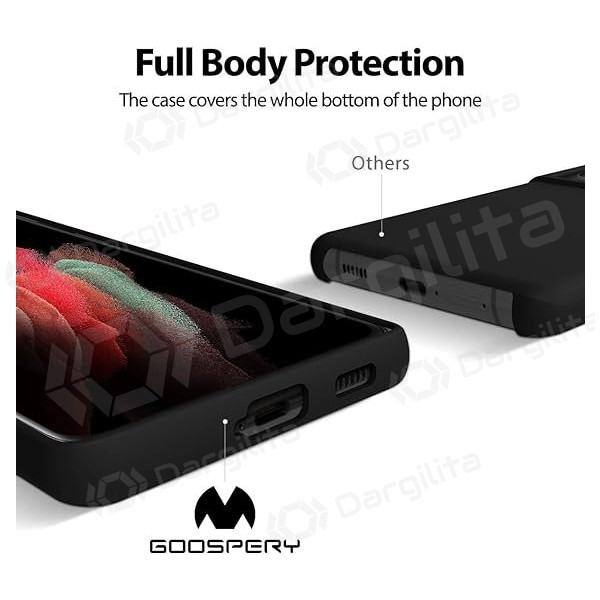 Samsung S911 Galaxy S23 5G dėklas Mercury Goospery "Silicone Case" (juodas)