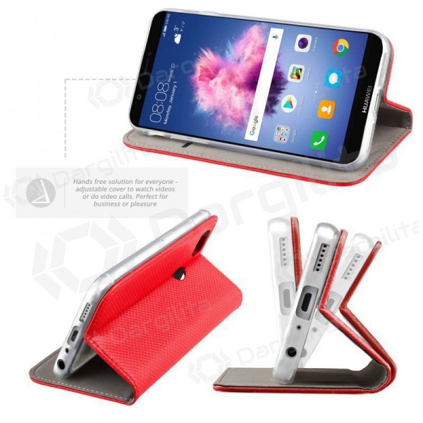 Xiaomi Redmi A7 4G / Redmi A5 / Poco C71 (171,7x77,8x8,26) dėklas "Smart Magnet" raudonas
