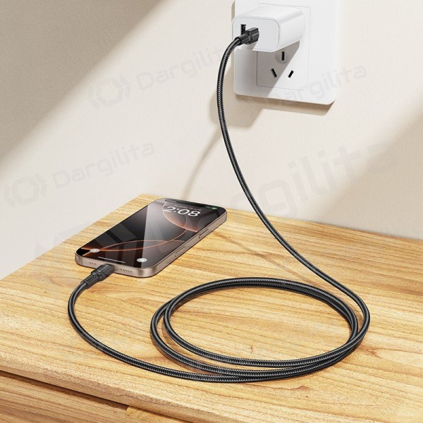 USB-C laidas Borofone BX116 USB-C į USB-C 1 m 60 W juodas