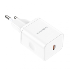 Telefono įkroviklis Borofone BN6 20 W USB-C baltas