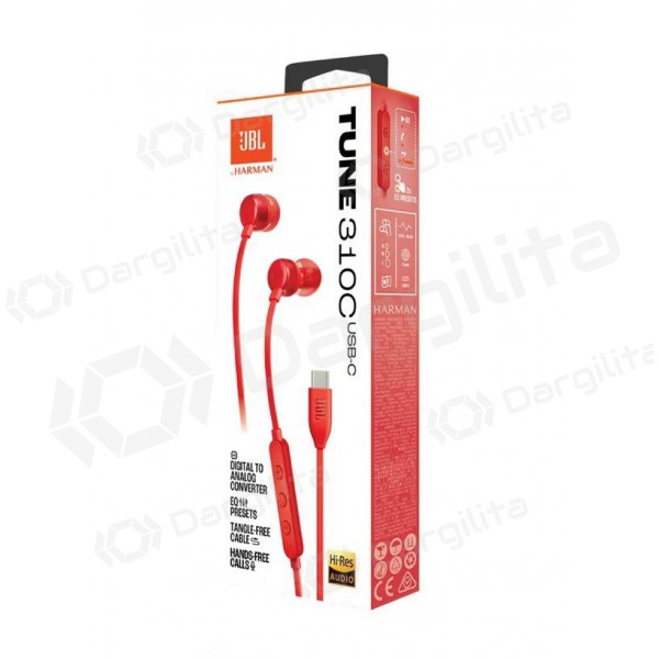 Ausinės JBL Tune 310C USB-C Ausinės JBL Tune 310C USB-C