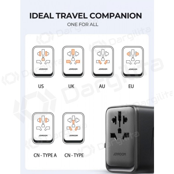 Telefono įkroviklis Joyroom JR-TCW01 17 W USB-C + USB-A juodas