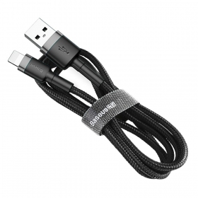 Lightning laidas Baseus Cafule USB-A į Lightning 1 m 2.4 A juodas