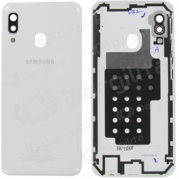 Samsung A202 Galaxy A20e 2019 galinis baterijos dangtelis (baltas) (naudotas grade C, originalus)