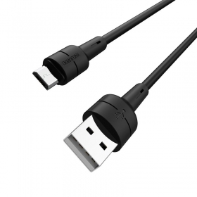 USB kabelis Borofone BX30 microUSB 1.0m (juodas)