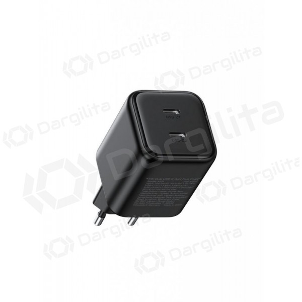 Telefono įkroviklis Ugreen X526 45 W USB-C + USB-C GaN PD QC PPS juodas