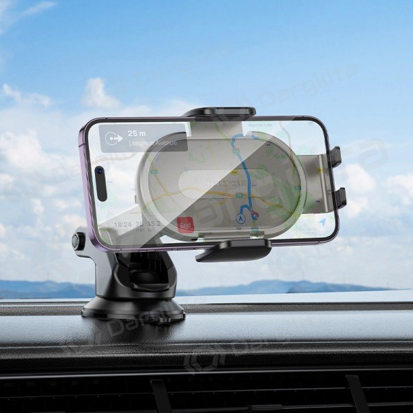 Automobilinis telefono laikiklis Borofone BH134 ant prietaisų skydelio 4.5–7 col.