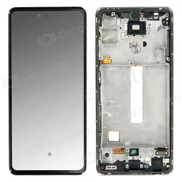 Samsung Galaxy A525 A52 4G / A526 A52 5G 2021 ekranas (baltas) (su rėmeliu) (service pack) (originalus)