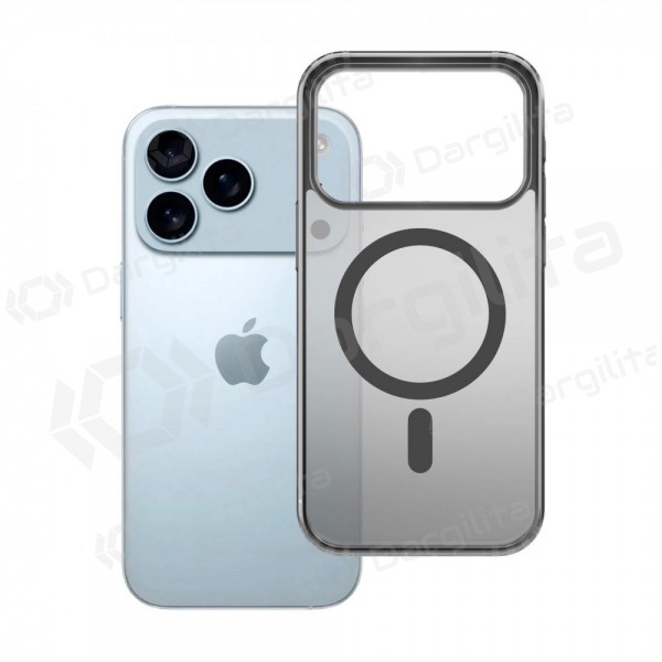 Apple iPhone 17 Pro Max, 18 Pro Max dėklas "3mk Frosty MagCase" (juodas)