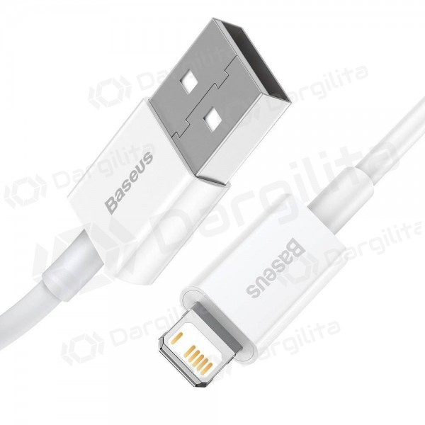 USB kabelis Baseus Superior Lightning 2.4A 0.25m (baltas) CALYS-02