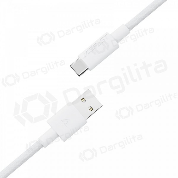 USB-C laidas Acefast C18-04 USB-A į USB-C 1.2 m baltas