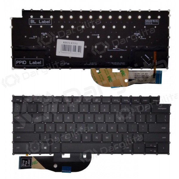 DELL XPS 9500, su pašvietimu, US klaviatūra
