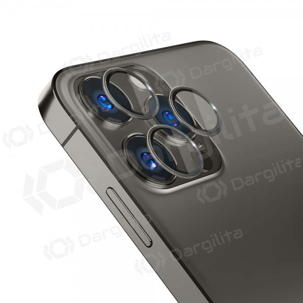 Apple iPhone 15 apsauginis grūdintas stiklas kamerai "3MK Lens Pro" (juodas)